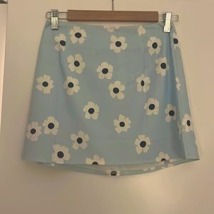 Light Blue Flower Pattern Mini Skit from Princess Polly